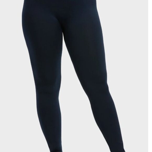Sofra Navy Textured Leggings | Plus Size | Like New condition - Picture 1 of 7
